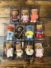 Vintage 1985 Bbi Toys Flocked Bear Figures 3 5   Lot Of 11- Excellent Condition