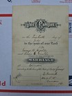  1896 Marriage Certificate Rare July 13th  1896 George  rosie Rare Trl7 67