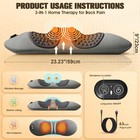 Electric Lumbar Support Pillow Heat Vibration Traction Back Massager Gray 23 23 