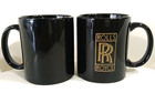 Rolls Royce Ceramic Coffee Cup Mugs Set Of 2 Black   Gold