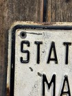 Original Wwii Era State Of Maine Embossed Metal Inspection Station  Sign