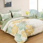 Reversible Dark Base Floral Comforter Set 7 Pieces Bed In A Bag Down Alternative