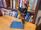 Nice Vintage 1930 s Marx Tin Litho Wind Up Climbing  Fireman