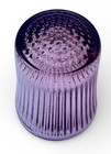 Vintage Amethyst Glass Thimble Purple Ridged Large 16mm Diameter Dimpled Top