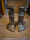 Pair Of Corinthian Column Bookends Bronze Finish Vintage Style