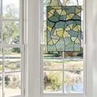 River Of Goods Stained Glass Window Panel Multicolored Ginkgo Leaf Hanging Chain