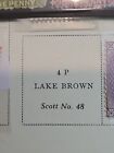 Lot 12  Scott  48 St  Vincent Four Penny Lake Brown 1883-88 Qv   used 