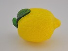 Vtg Lemon Murano Style Hand Blown Glass Yellow 4 5    Textured Realistic Art-glass