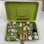 Wilson Wil-hold Avocado Green Plastic Storage Sewing Thread Box Vintage
