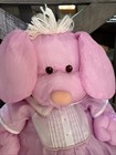 Vintage 1986 Puffalump Puppy Dog Fisher Price  8003 Pink Stuffed Plush Toy Shirt