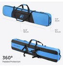 Blue Tonesport Padded Ski Bag For Air Travel -  Waterproof And Fully Padded