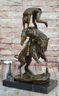Frederick Remington Buffalo Horse Bronze Sculpture Western American Artist Sale
