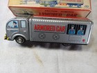 New In Box Friction Tin Armored Car With Box   Japan 9  1960 s