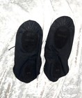 Danzcue Adult Split Sole Canvas Black Ballet Slippers 10