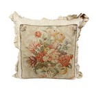 Hand-signed Mary Jane Mccarty Rose Damask Throw Pillow