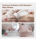 Thyseed Glass Natural Feeding Anti-colic Baby Bottle 2 Pack 0-1 Month Old 