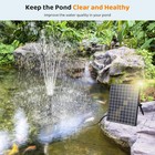25w Solar Pond Filter With Water Pump  Solar Pond Pump With 6 6ft Pvc Tubing 16 