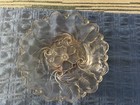 Vintage Indiana Glass Company Clear 9 Inch Glass Bowl With Wild Rose Pattern