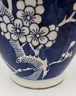 Chinese Blue W  White Blossom Vase 14  Vintage Signed 