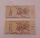 Czechosolvakia 20 Korun 1949 P  70 X2