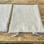 Pottery Barn Standard Pillow Shams Set Of 2 Cotton Linen Geometric Double Ties