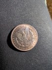 Beautifully Toned - 1883 Skull Skeleton Wild Man Dance Dollar Hobo Nickel Coin 