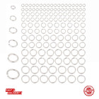 180pcs 925 Sterling Silver Open Jump Rings 3 4 5 6 7 8mm O Ring Jewelry Connecto