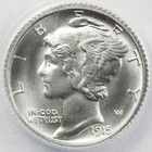 1915 Daniel Carr Winged Liberty Head Mercury Dime 10c Anacs Ms69  bn248 
