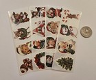 16 Vintage Style Christmas Stickers retro Style Christmas Stickers Labels Seals