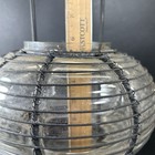 Vtg French Iron Wire Glass Caged Egg Basket   Lantern  candle Holder Blown Glass