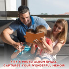 2 Pack Small Photo Album 4x6 Pictures - 52 Pocket Mini 4x6 Photo Book Leather