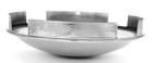 Front Dome Hub Cap 4 Even Notches Stainless 1  Lip Aluminum Wheel Up20118 Each