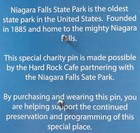 2018 Hard Rock Cafe Niagara Falls Ny Usa 3d State Park Medallion Le Pin