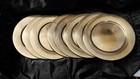 Vintage Gatco Solid Brass Charger Plates Set Of 8 India 10 5  Rustic Farmhouse