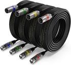 Xlr Cable 15ft 4 Packs -  Balanced Dmx Cable With 3-pin Xlr Male To Female Mi   