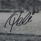 Pele Autographed Brazil Soccer  bicycle Kick Spotlight  Deluxe Framed 16x20 Phot