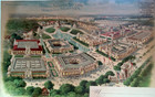 1904 St Louis World   s Fair Hold To Light Postcard Jumbo 6x9 Bird   s Eye Aerial