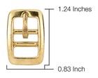 50 - 1 2 Inch Brass Plated Tongue Buckle Closeout
