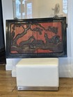 Antique Qing Dynasty Carved Painting Teak Wood