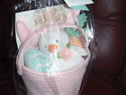 The Peanut Shell Newborn Baby Basket Gift Set 6 Pc Shower-nursery- Pink New 
