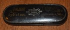 1840-1880 Pre-civil War Eyeglasses Black Laquer Inlaid Silver Case Julius Lando