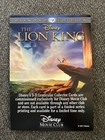 Disney 3-d Lenticular Card The Lion King  diamond Ed  disney Movie Club Rare Oop