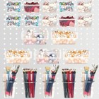 20 Pcs Pegboard Bins And Cups With Hooks And Loops Peg Assortment Organizer A   