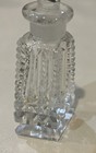 Vintage Glass Cut Crystal Perfume Bottle With Stopper Art Deco Decor