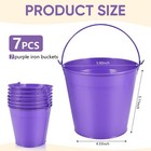 Obtanim 7 Pack Purple Metal Buckets With Handle Galvanized Ice Pails For Plants 