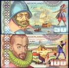 Lot  4 Pcs   beautiful Commemorative Banknote For The Dutch Island Of Ceylon unc