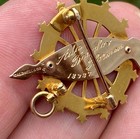 14k Gold Dar Daughters Of The American Revolutionary War Brooch pin pendant