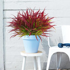 12 Uv Resistant Deep Red Artificial Plants For Home Garden   Outdoor Decor