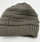 C c Messy Bun Ponytail Hat Knit Beanie Warm High Bun Winter Hat Olive Green