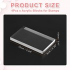 Acrylic Stamp Block 4 Pack Clear Stamping Block Mountings 3 9 x2 4 